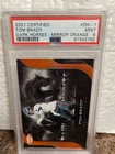 2021 Panini Certified - Dark Horses Tom Brady #DH-1 Mirror Orange /149 PSA 9
