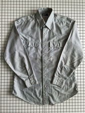 Levi's Vintage 80's Western Pearl Snap Striped Long Sleeve Shirt Men's Large