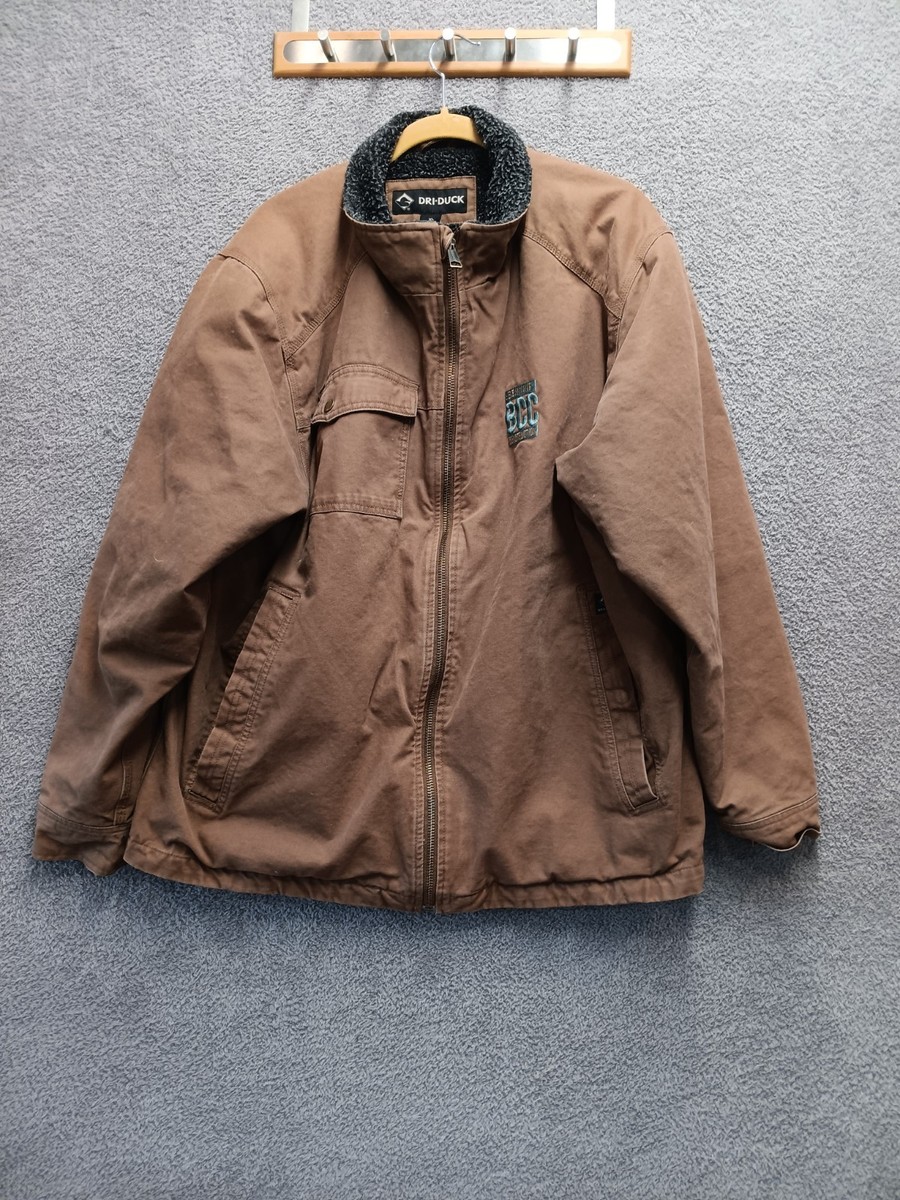 Dri-Duck Sherpa Lined Work Jacket Brown XL BCC Construction Heavy