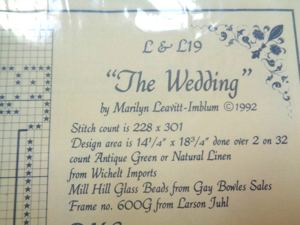 LAVENDER & LACE THE WEDDING COUNTED CROSS STITCH PATTERN-NEW-VICTORIAN DESIGNS - Image 3 of 4