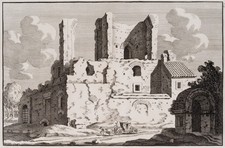 B. OVERBEKE (1660-1705), Wasserspeicher, Campus Martius, Rom,  1709, Rad.
