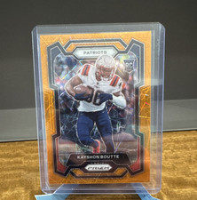 2023 Panini Prizm Kayshon Boutte #370 Orange Lazer Rookie Patriots (RC)