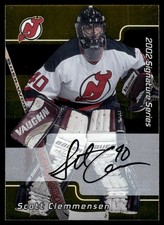 2001-02 Be a Player Signature Series Autographs Gold Scott Clemmensen Rookie