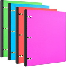 Telescoping 3 Ring Binder - 4PCS, Portable Plastic 3 Ring Binder with Telesco...
