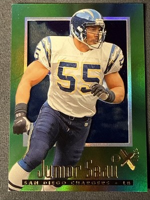 Junior Seau 1997 EX-2000 - #58 Football   Card Green Acetate