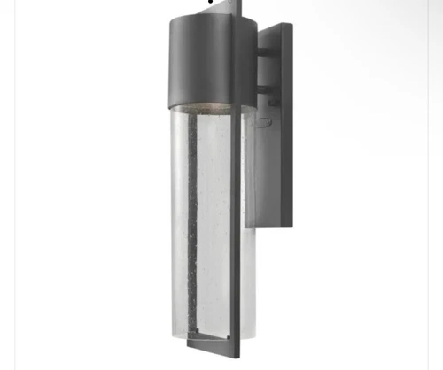 Hinkley Lighting Shelter 1 Light Outdoor Medium Wall Mount, Hematite - 1324HE - Picture 2 of 2