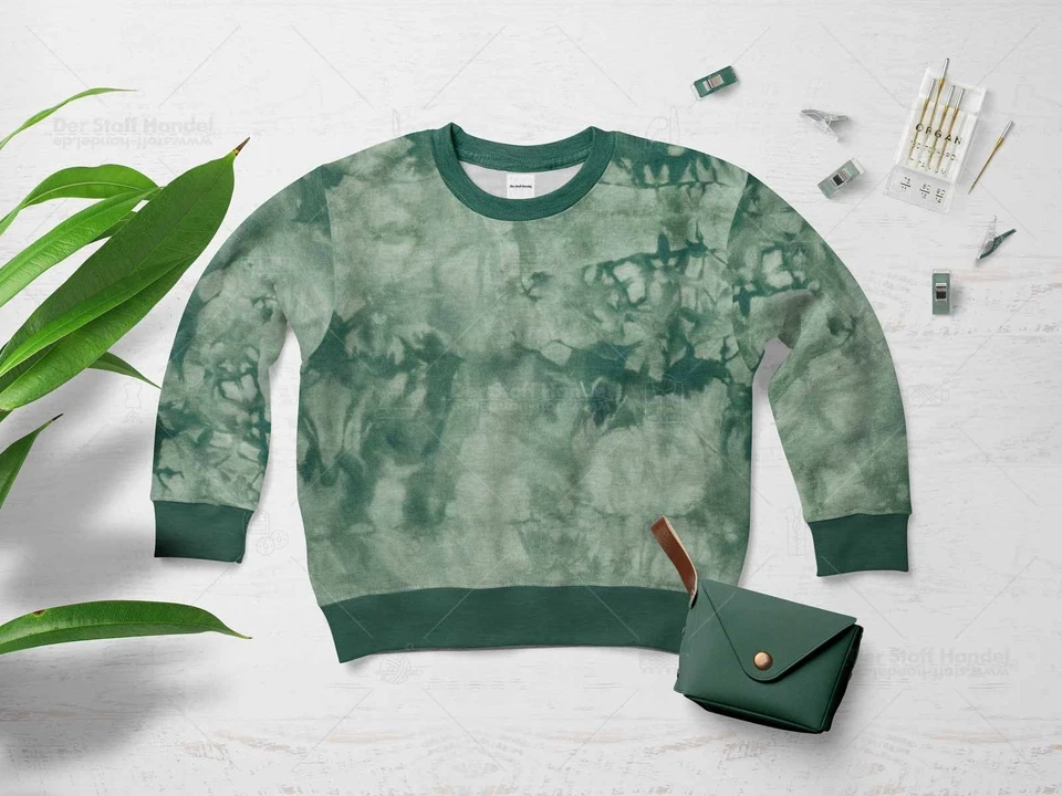 SWEAT Sweatshirt Stoff kuschlig warm innen gebrushed KHAKI EUR 19,98/m - Bild 4 von 4