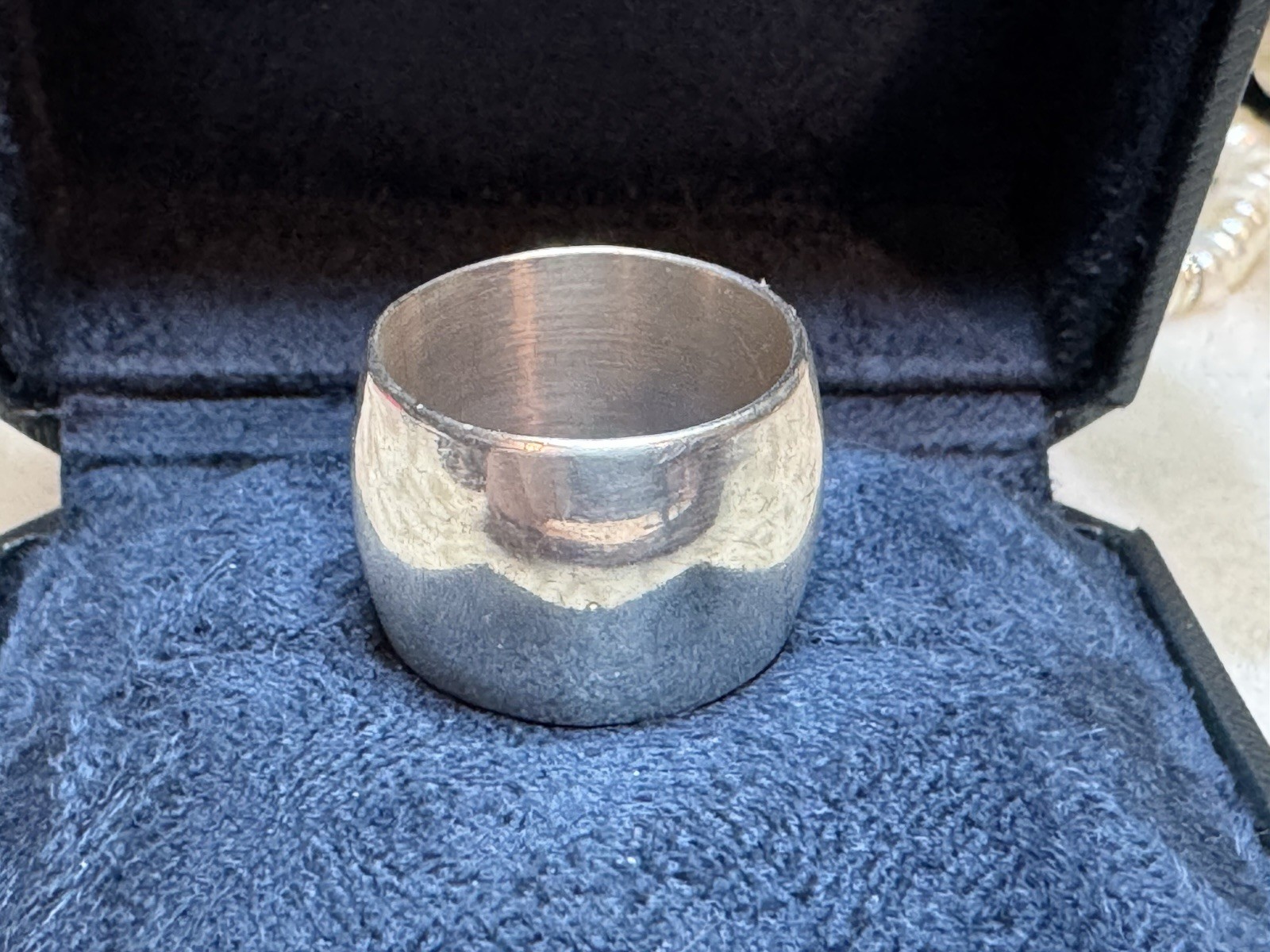 Solid 925 MEX Sterling Silver Dome Ring, Wedding … - image 1