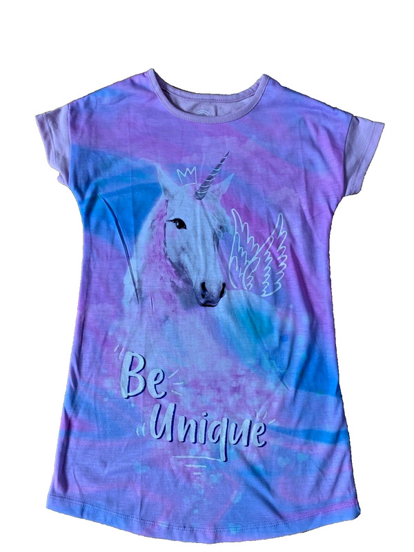 NWT UNICORN Short Sleeve Summer Nightie Sz XS Girls By Wonder Nation