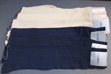 6 pair 10-13 Knee high Socks Men's Over the Calf Cotton Blend Socks navy