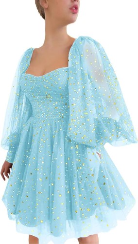 Brillante Vestido de Baile de graduación para Mujer Brillo Estrella Vestidos de Fiesta de Noche - Imagen 38 de 184