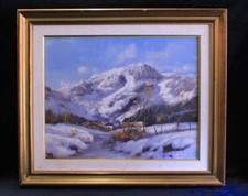Giandomenico FERRI (XX) Paesaggio di montagna con neve