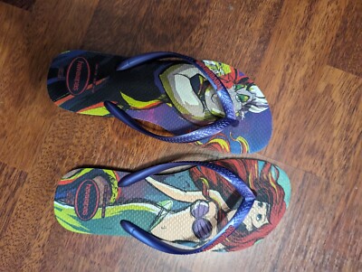 Havaianas Disney Little Mermaid Ariel Flip Flops Size 7/8