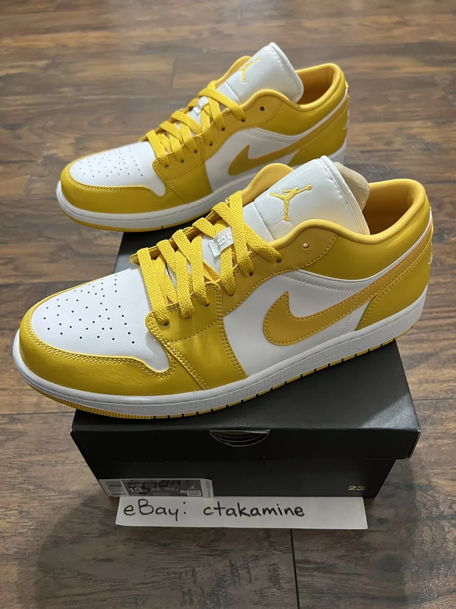 Nike Air Jordan 1 Low White Pollen 553558-171 US Men’s Size 13 NEW AUTHENTIC