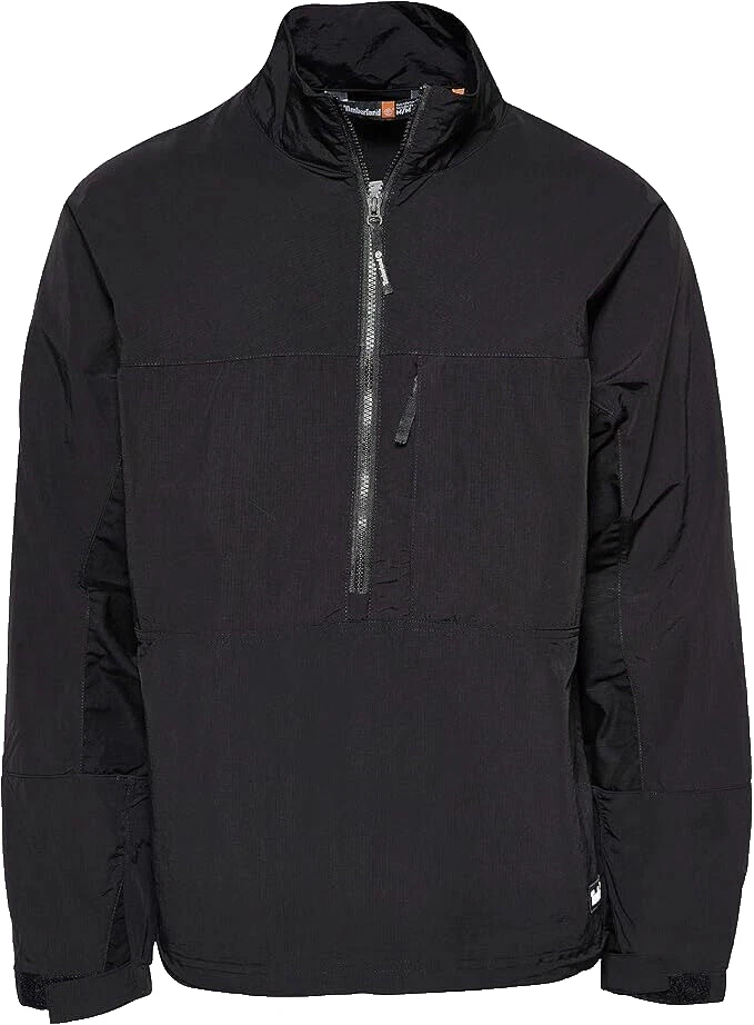 TIMBERLAND Men's DWR Trail Half-Zip Pullover Jacket L Large Black Windbreaker