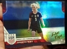 2016 Panini Samantha Mewis Rookie HOLOFOIL First Caps - USWNT, NWSL ⚽