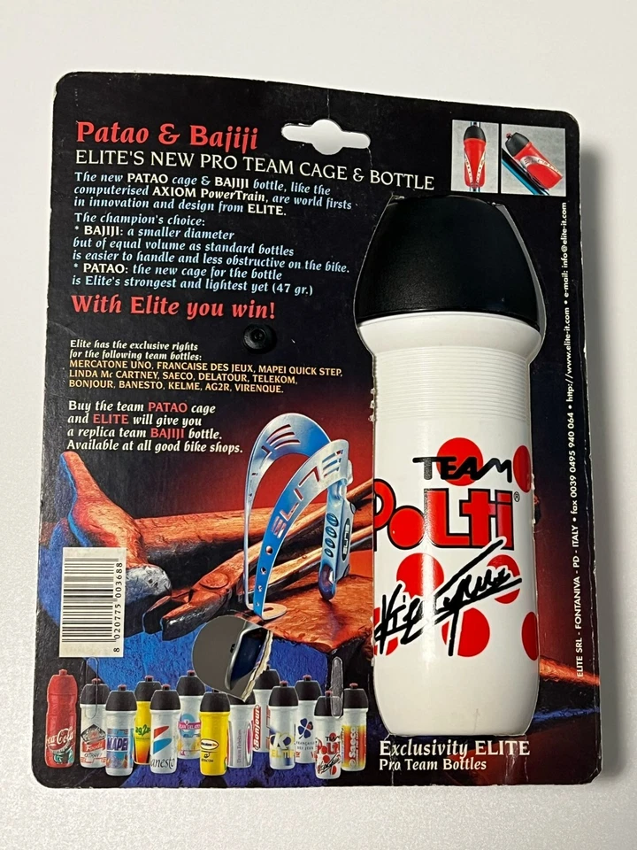 BOTELLA DE AGUA Y JAULA DE CICLISMO NUEVA MARCA: ELITE PRO TEAMS - PRODUCTO VINTAGE Foto 4 de 4