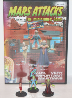 Mantic Games Mars Attacks Miniatures Game V.I.M. Very Important Martians CIB Set