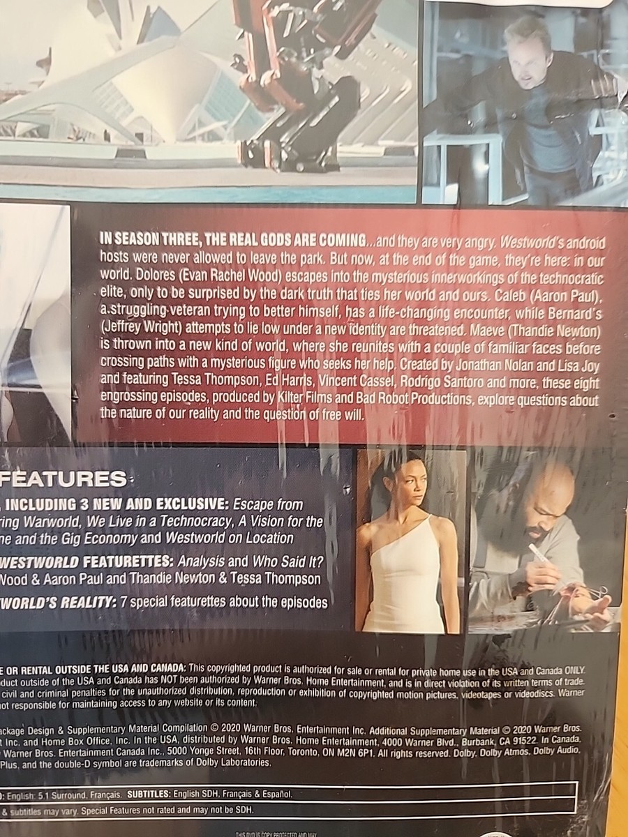 Westworld: Season 3 DVD - BRAND NEW SEALED 883929700080| eBay