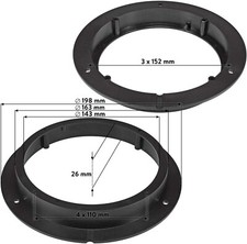 2 Anelli Adattatori Supporti Casse Altoparlanti Anteriori Mercedes Classe B W245