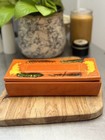 Mid Century Modern Orange California Pottery Trinket Box/Snuff Box