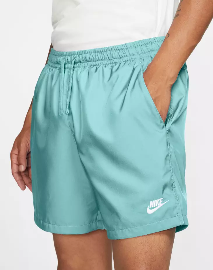 Nike Sportswear Swoosh Logo Woven Mens Shorts Blue Multi Size Casual Bottoms
