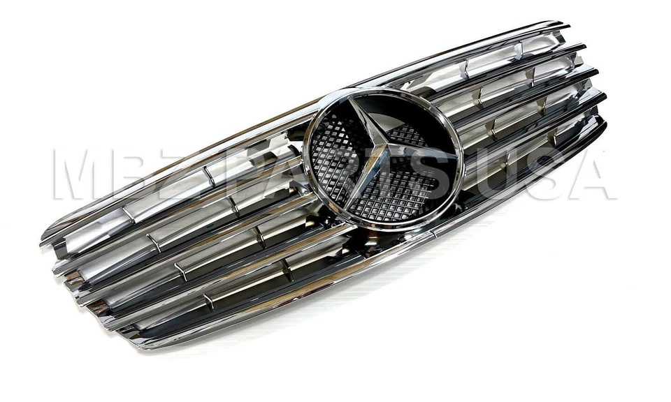 E55 E63 grille E-Class All Chrome FIN Star E320 E500 2003 2004 2005 2006 - Image 2 of 4