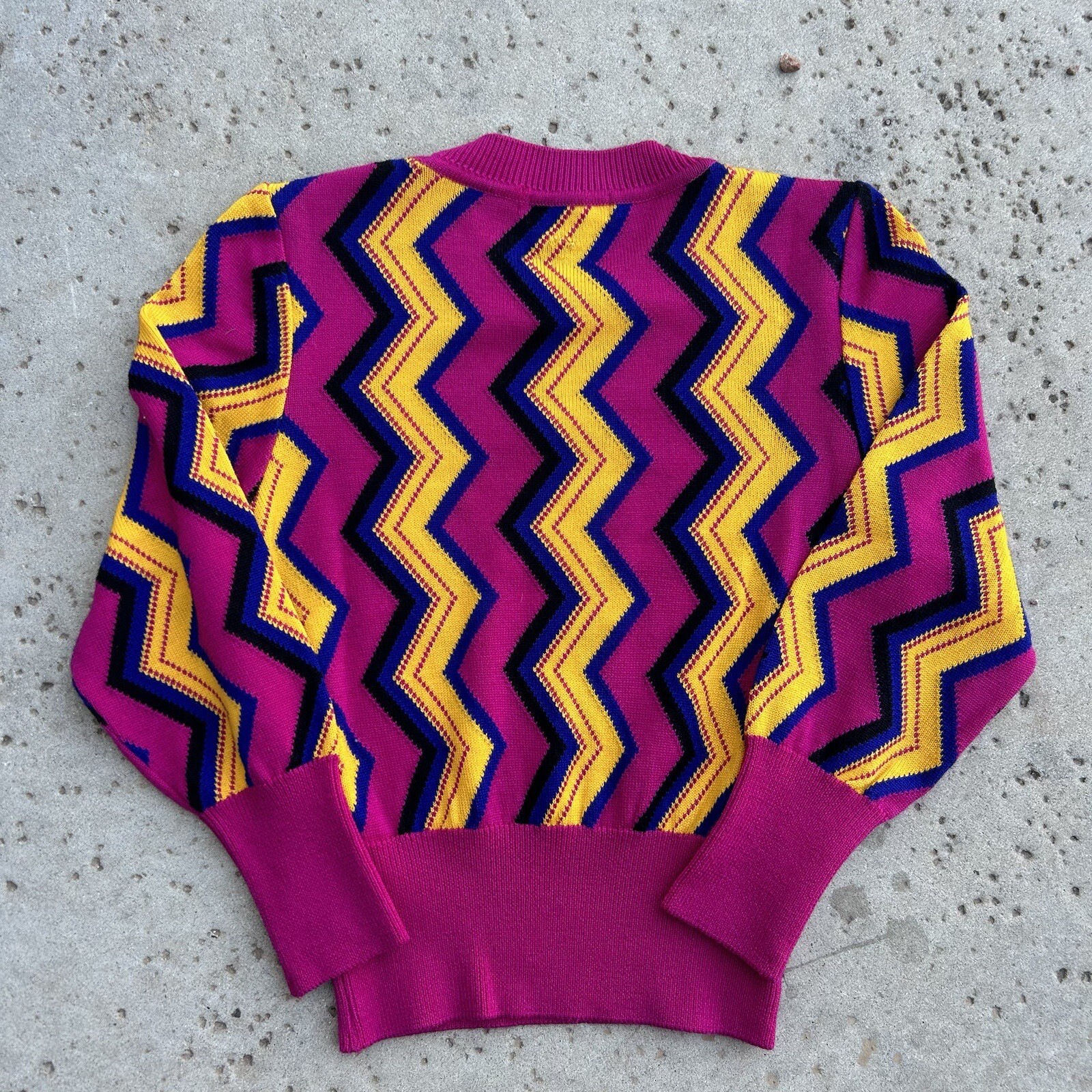 Maglione vintage YSL Yves Saint Laurent design rosa piccolo