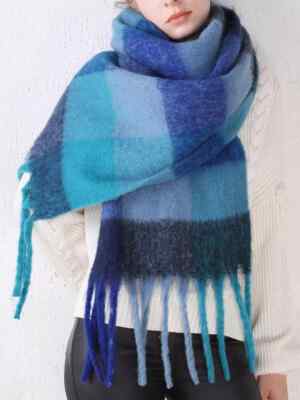 Sciarpa Invernale XXL Glamexx24 – 145x145 Cm – Morbida E Calda Con Frange – Unisex