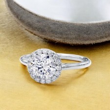 1.80 Ct Round Cut Diamond Ring IGI Certified Lab Created 950 Platinum