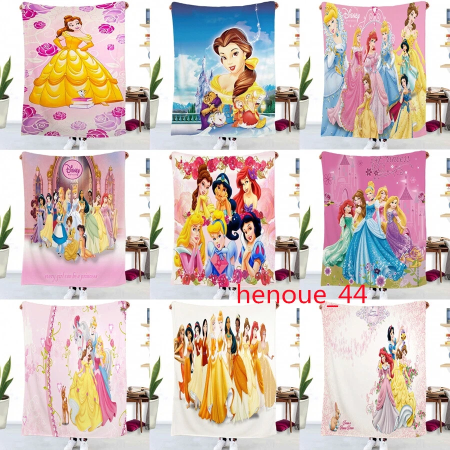 3D Disney Princess Flannel Blanket Warm Soft Sofa Bedspread Throw Rug Gifts UK - Image 3 of 4