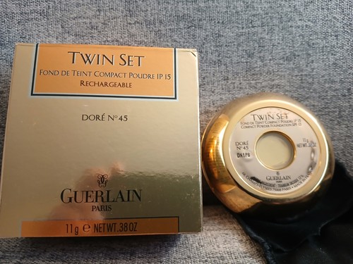 Guerlain Twin Set Compact Creme Foundation SPF 15 Dore # 45 New In Box RARE - Picture 2 of 4