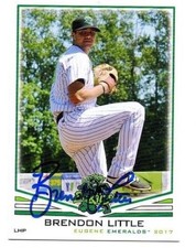 Brendon Little autograph signed 2017 Eugene Emeralds Rookie Card Chicago Cubs c