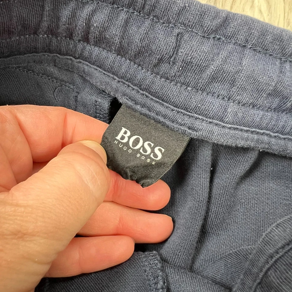 Pantalones deportivos Hugo Boss para hombre M azul marino tejidos a rayas laterales Foto 4 de 4