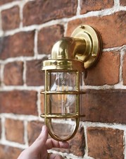 'Whitby' Antique Brass Bulkhead Outdoor Wall Light IP44
