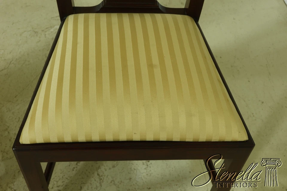 L51655E: Par de sillas auxiliares HENKEL HARRIS modelo 102 Chippendale caoba Foto 2 de 4