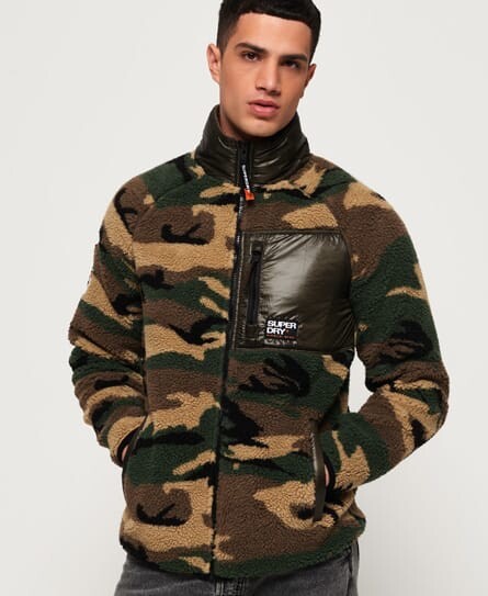 Superdry Men’s Mountain Sherpa Camo Track Top Size M Very Rare!