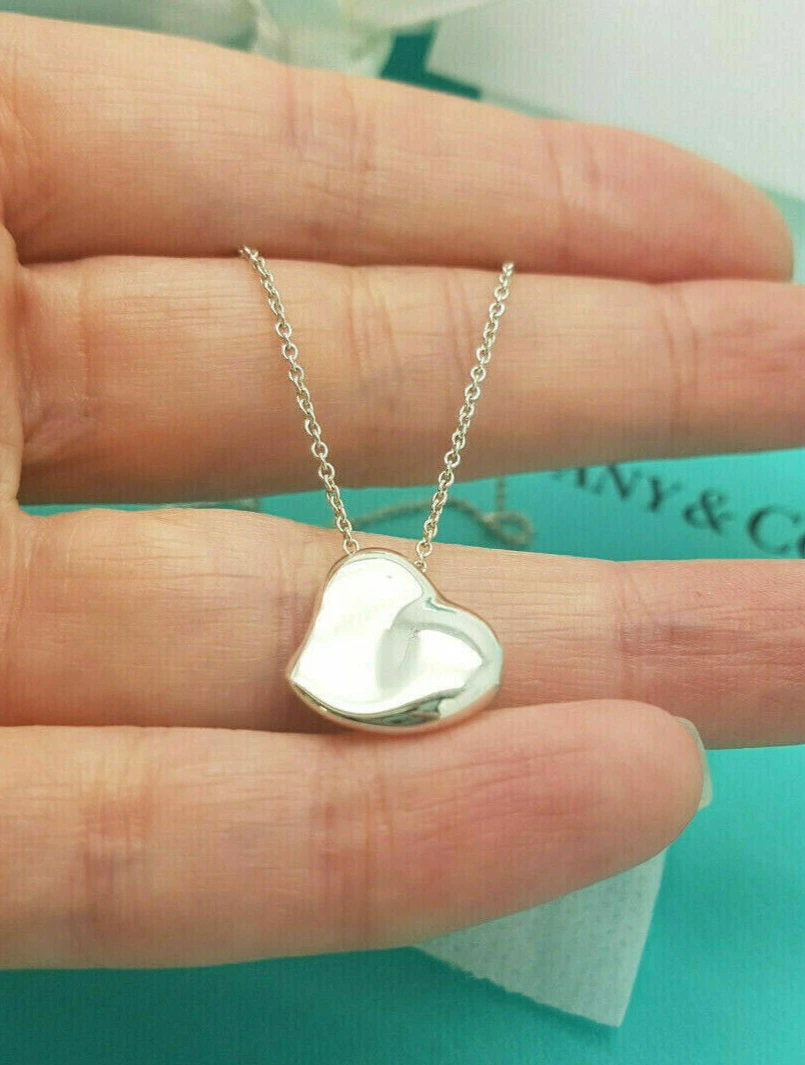 Tiffany Co. Elsa Peretti 14mm Full Heart Pendant 16