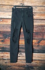 American Eagle Jeans Size 4 Jeggings Next Level Stretch Curvy Distressed AE