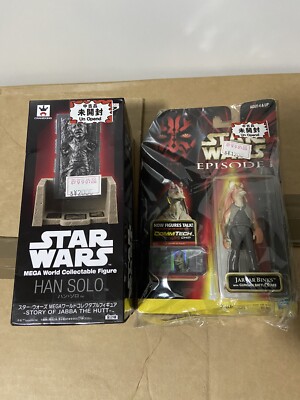 Star Wars Figuren Konvolut 2 Mega World Han Solo Jar Jar Binks Comm Tech Neu
