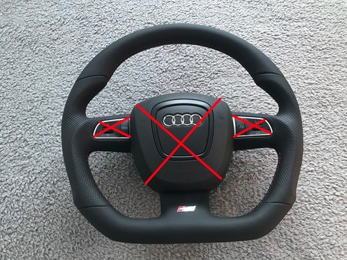 Sport Tuning S-Line Lenkrad Lederlenkrad Audi A3 A4 A5 A6 8K0 4F0 ohne Tausch - Picture 7 of 15