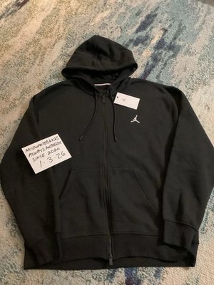 NWT Nike Air Jordan Brooklyn Fleece Black & White Full Zip Hoodie Men s Sz L