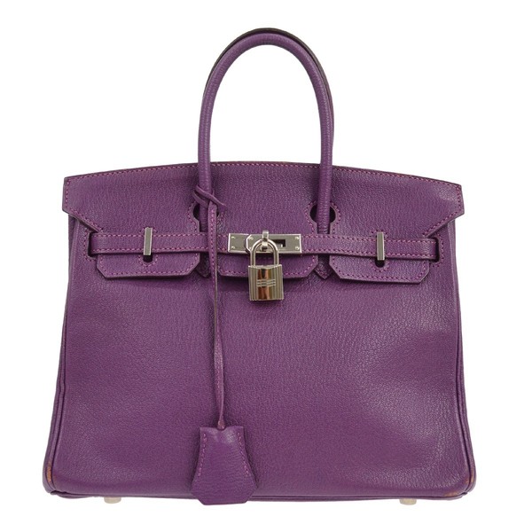 Best09 Hermes Cassis Chevre Myzore Birkin 25 Handbag 30.M □H KQ02008