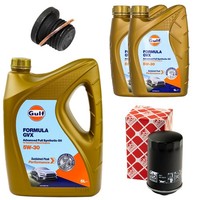 MotoröL Filter Set Gulf Formula GVX 5W-30 7 Liter + Schraube FüR VW Amarok 2.0