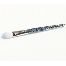 SLMISSGLAM Flat Foundation Brush B12 with Blue Silver Glitter Handle MSRP 19.50