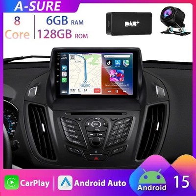 DAB+ KAM 8Core 6+128G Autoradio DSP Radio Carplay für Ford Kuga Escape 2012-2018