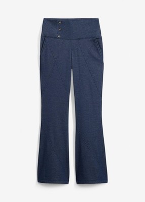 Thermoweiche Leggings im Jeans-Stil Gr. 48/50 Dunkelblau Damenleggings Hose Neu