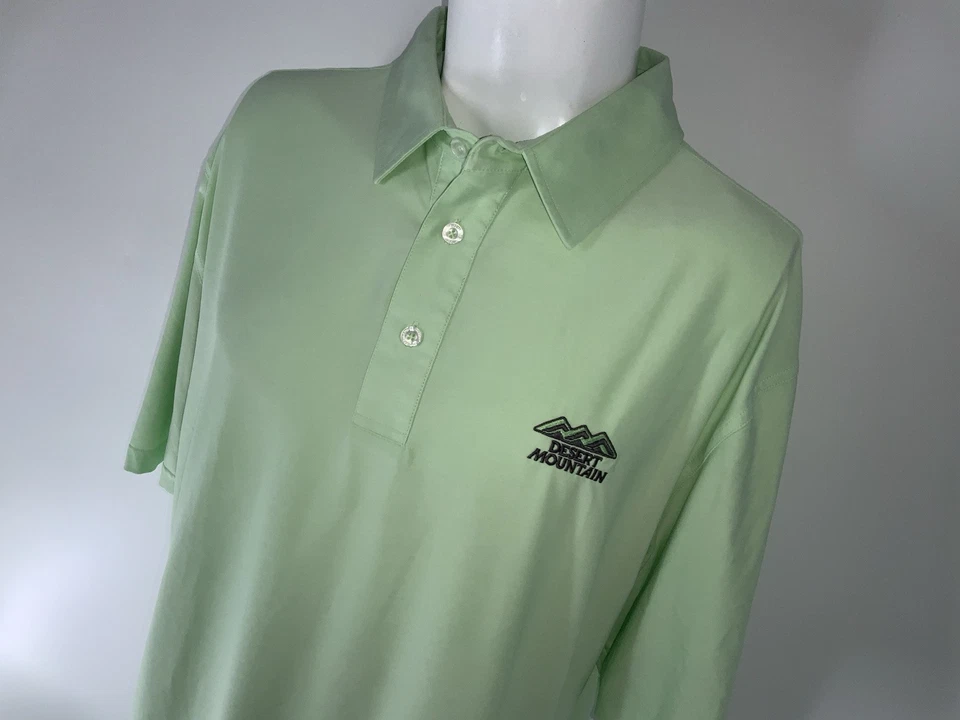 Camisa polo de golf recta para hombre XL verde desierto montaña club de golf YGI P5-5 Foto 4 de 4