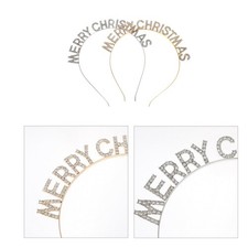 2Pcs Lightweight Letter Rhinestone Headbands Assorted Hairbands