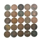 Lot 25 1800's 1880 1881 1886-1889 Indian Head Cent Coin Collection 1/2 Roll *630